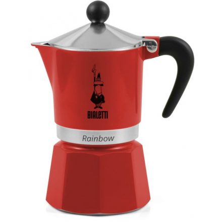 Bialetti Rainbow Piros kotyogós kávéfőző, 1 személyes