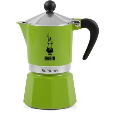 Bialetti Rainbow Zöld kotyogós kávéfőző, 1 személyes