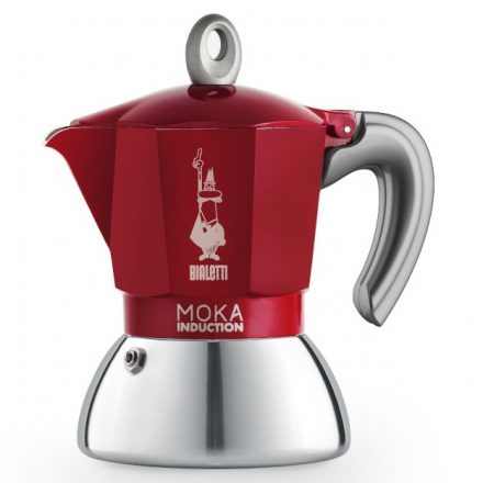 Bialetti Moka Induction kotyogós kávéfőző piros, 2 személyes