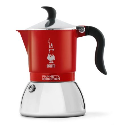 Bialetti Fiammetta Induction kotyogós kávéfőző piros, 2 személyes